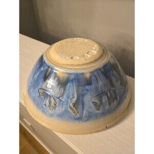 Wightwick West Sussex Blue Drip Glaze Stoneware Clay Japanese Fish Pottery Bowl